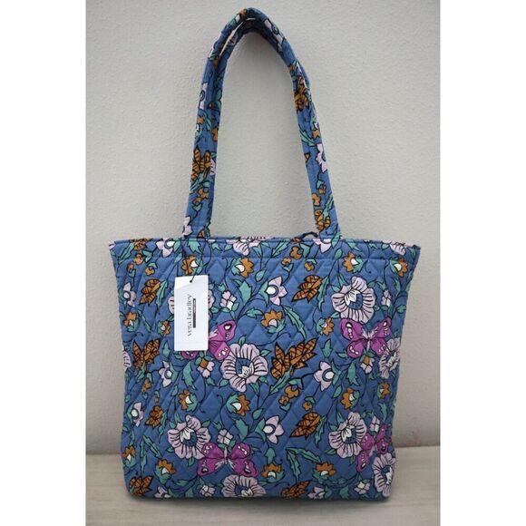 Vera Bradley 51135-20337 Womens Blue Wild Prairie Small North South Tote Bag - Picture 1 of 9